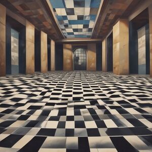 Abstract Checkered Art Print